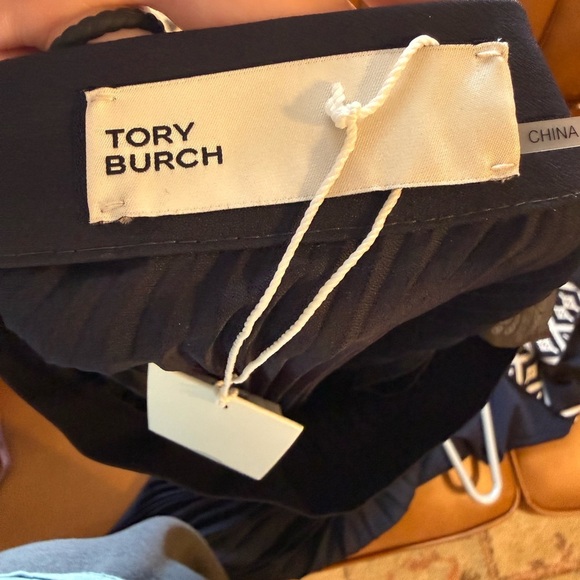 NWT Tory Burch Navy Blue Maxi Pleated Skirt Size 2 - Picture 8 of 8